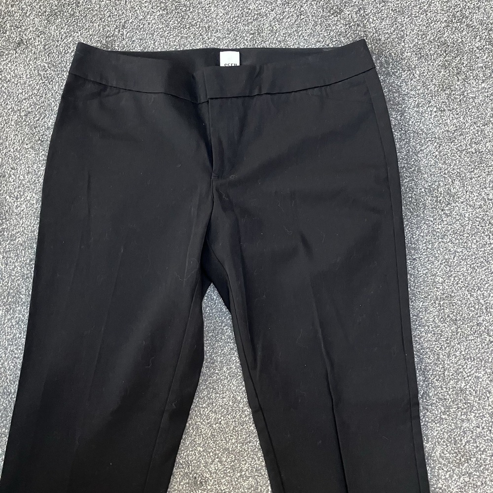 ECRU Black Size 12 Flat Front Dress Pants Trousers Slacks Women's